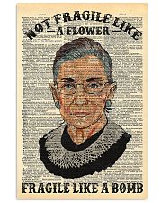 RBG Dictionary Not Fragile Like A Flower 11x17 Poster front
