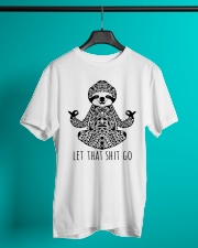 Yoga Sloth Let That Shit Go Classic T-Shirt lifestyle-mens-crewneck-front-3