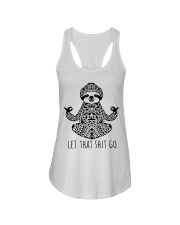 Yoga Sloth Let That Shit Go Ladies Flowy Tank tile