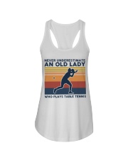 Never Underestimate An Old Lady - Table Tennis Ladies Flowy Tank tile