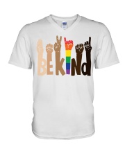 Be Kind ASL Equality V-Neck T-Shirt tile