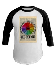 Be Kind Daisy Dictionary Baseball Tee tile