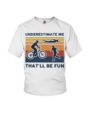 Underestimate Me That'll Be Fun - Triathlon Retro Youth T-Shirt tile
