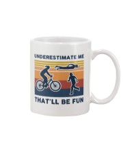 Underestimate Me That'll Be Fun - Triathlon Retro Mug tile