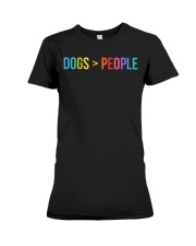 Love Dogs More Than People Premium Fit Ladies Tee thumbnail