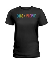 Love Dogs More Than People Ladies T-Shirt thumbnail