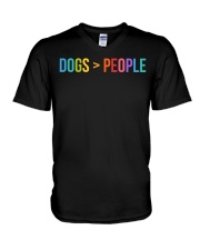 Love Dogs More Than People V-Neck T-Shirt thumbnail