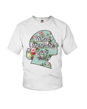 RBG - When There Are Nine Floral Youth T-Shirt tile