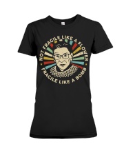 RBG Not Fragile Like A Flower Retro Premium Fit Ladies Tee tile
