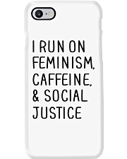 I Run On Feminism Caffeine And Social Justice Phone Case tile