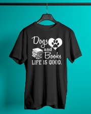 Dogs And Books Life Is Good Classic T-Shirt lifestyle-mens-crewneck-front-3