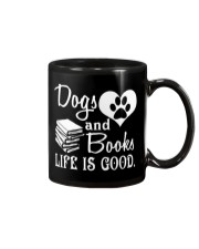 Dogs And Books Life Is Good Mug tile