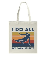 Skiing - I Do All My Own Stunts Retro Tote Bag tile