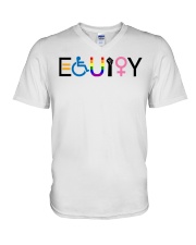 Equity Symbol V-Neck T-Shirt tile