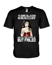 WW My Scars Tell A Story V-Neck T-Shirt tile