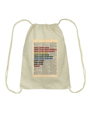 Love Over Hate Dictionary Drawstring Bag tile