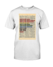 Love Over Hate Dictionary Classic T-Shirt tile
