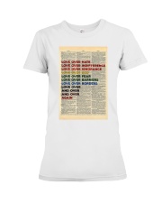 Love Over Hate Dictionary Premium Fit Ladies Tee tile