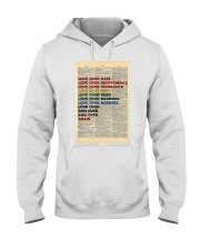 Love Over Hate Dictionary Hooded Sweatshirt tile