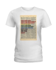 Love Over Hate Dictionary Ladies T-Shirt tile