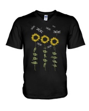 Faith Hope Love Sunflower ASL V-Neck T-Shirt tile