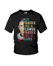 RBG Not Fragile Like A Flower Fragile Like A Bomb Youth T-Shirt tile