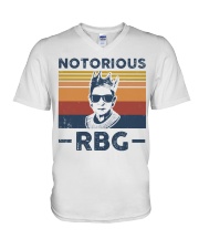 Notorious RBG Retro V-Neck T-Shirt tile