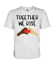 Together We Rise V-Neck T-Shirt tile