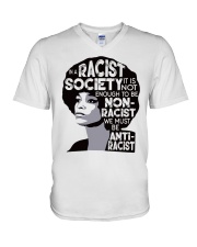 In A Racist Society V-Neck T-Shirt tile