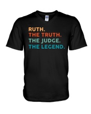 Ruth The Truth The Judge The Legend RBG V-Neck T-Shirt tile