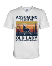 Assuming I'm Just An Old Lady - Deer V-Neck T-Shirt tile