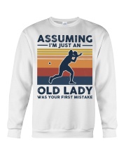 Assuming I'm Just An Old Lady - Table Tennis Retro Crewneck Sweatshirt tile