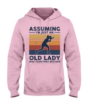 Assuming I'm Just An Old Lady - Table Tennis Retro Hooded Sweatshirt front