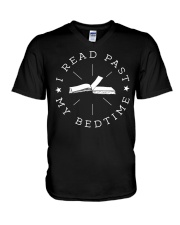 I Read Past My Bedtime V-Neck T-Shirt tile