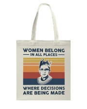 RBG - Women Belong In All Places Retro Tote Bag tile