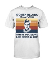 RBG - Women Belong In All Places Retro Classic T-Shirt tile