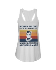 RBG - Women Belong In All Places Retro Ladies Flowy Tank tile