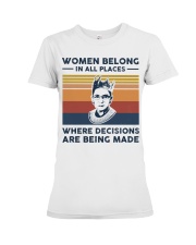 RBG - Women Belong In All Places Retro Premium Fit Ladies Tee tile
