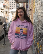 RBG - Women Belong In All Places Retro Hooded Sweatshirt lifestyle-unisex-hoodie-front-1