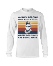 RBG - Women Belong In All Places Retro Long Sleeve Tee tile