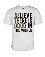 Believe There Is Good In The World V-Neck T-Shirt tile