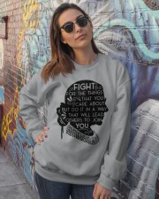 RBG Fight For The Things That You Care About Crewneck Sweatshirt lifestyle-unisex-sweatshirt-front-3