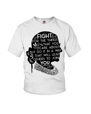 RBG Fight For The Things That You Care About Youth T-Shirt tile