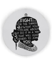 RBG Fight For The Things That You Care About Circle Ornament (Wood tile