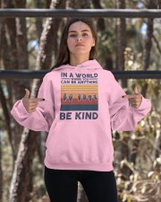 In A World Where You Can Be Anything - Be Kind Hooded Sweatshirt apparel-hooded-sweatshirt-lifestyle-05