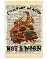 I'm A Book Dragon Not A Worm Dictionary 11x17 Poster front