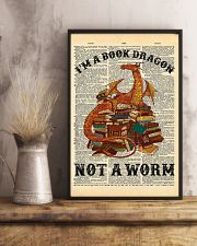 I'm A Book Dragon Not A Worm Dictionary 11x17 Poster lifestyle-poster-3