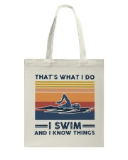 I Swim And I Know Things - Retro Tote Bag tile
