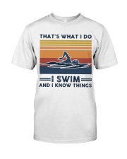 I Swim And I Know Things - Retro Premium Fit Mens Tee tile