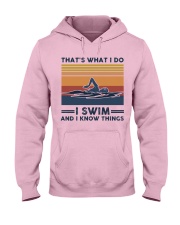 I Swim And I Know Things - Retro Hooded Sweatshirt front